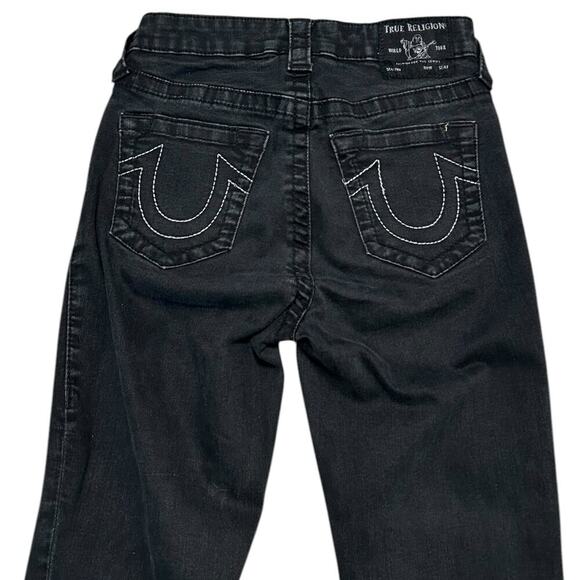 True Religion Black Halle Mid Rise Super Skinny Jeans - Picture 2 of 4